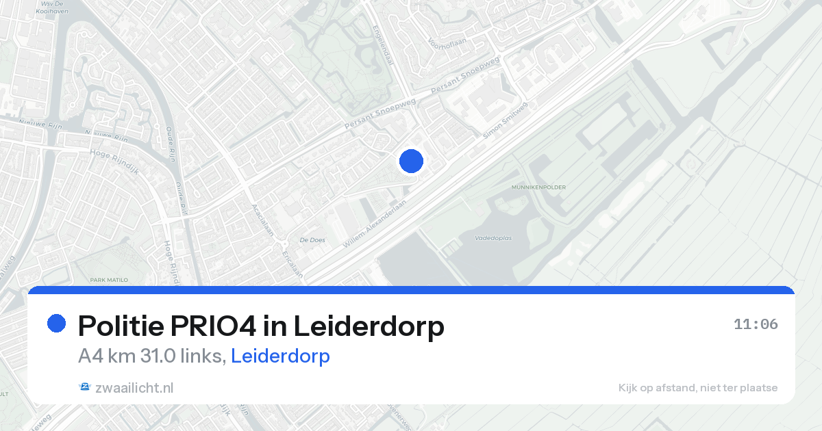 Politie PRIO4 in Leiderdorp — 22 aug 2026 | 🚨 Zwaailicht.nl