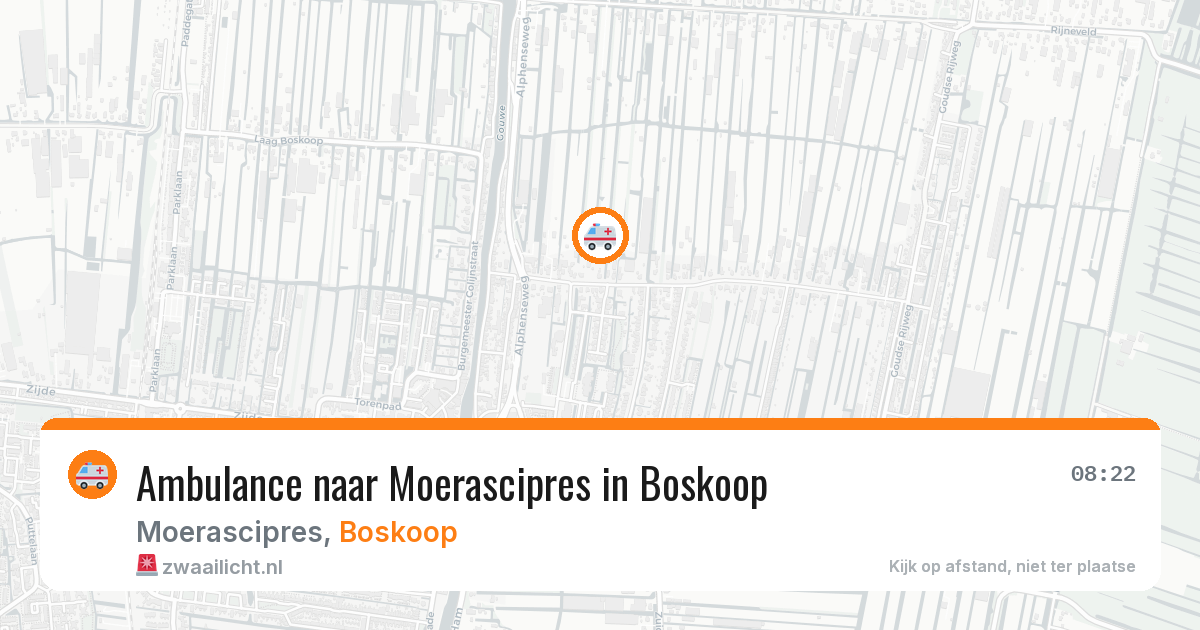 Ambulance naar Moerascipres in Boskoop — 31 jul 2026