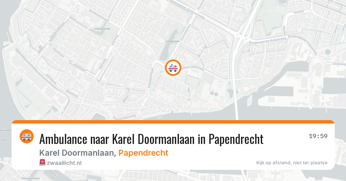 Ambulance naar Karel Doormanlaan in Papendrecht — 31 jul 2026