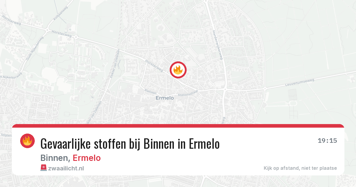 Gevaarlijke stoffen bij Binnen in Ermelo — 27 apr 2026