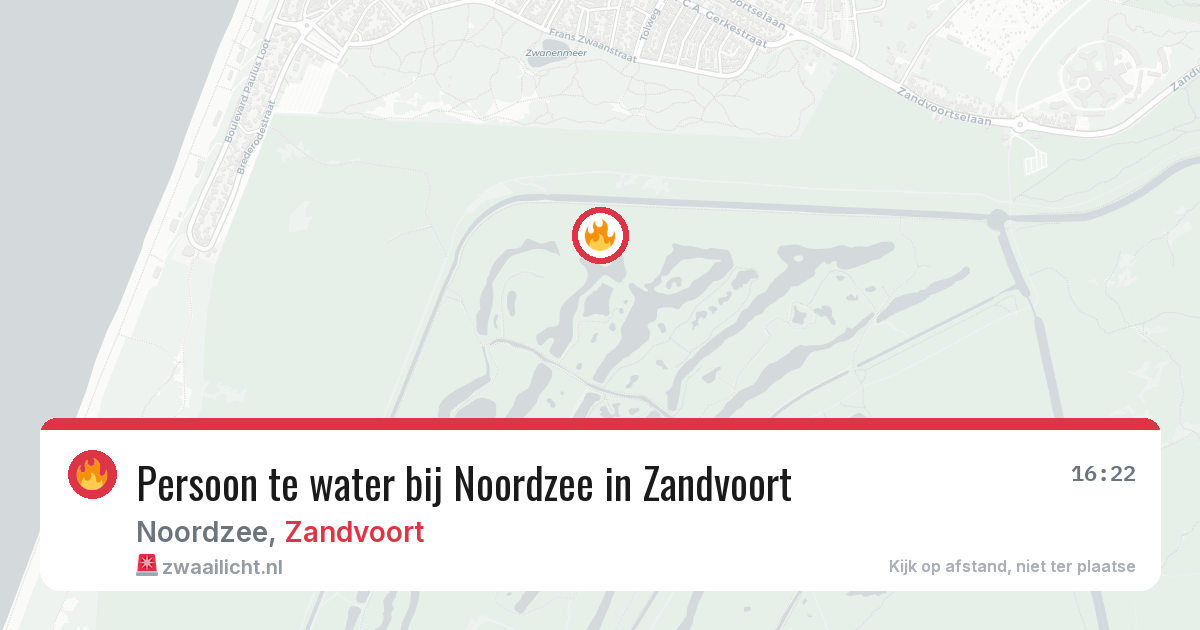 Persoon te water bij Noordzee in Zandvoort — 13 aug 2026