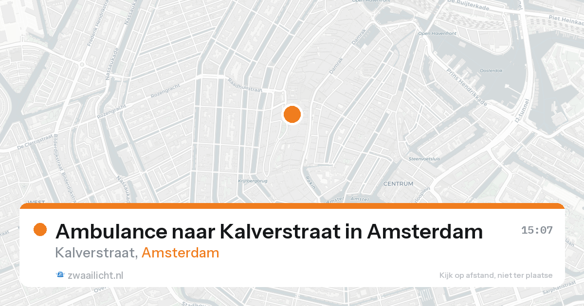 Ambulance naar Kalverstraat in Amsterdam — 22 aug 2026