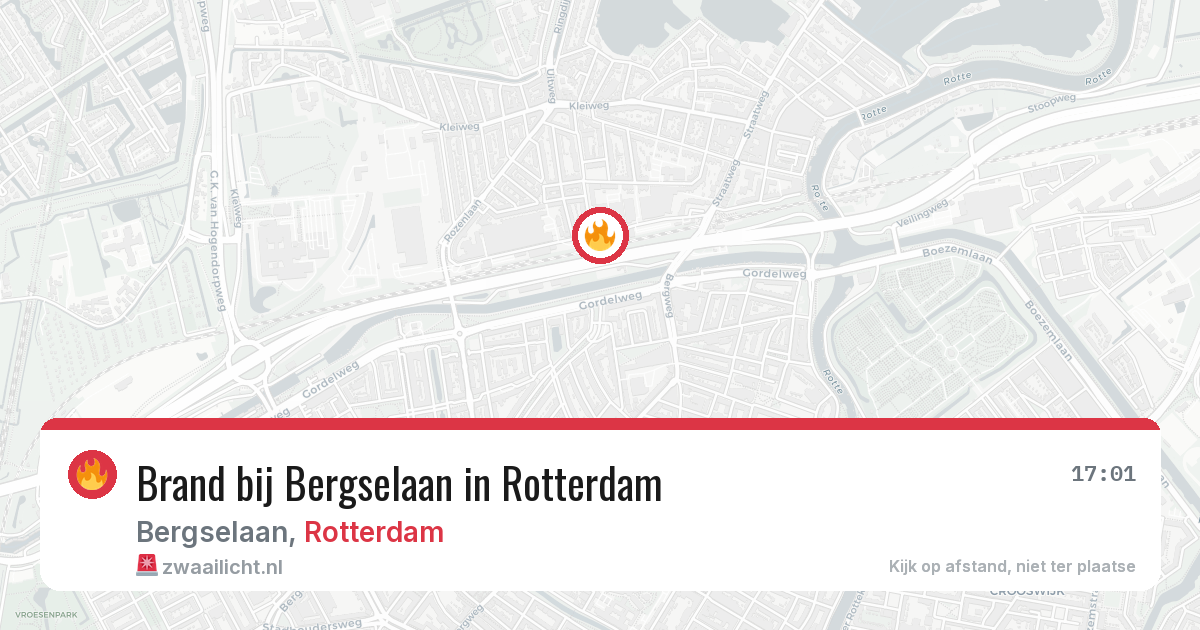 Brand bij Bergselaan in Rotterdam — 26 apr 2026