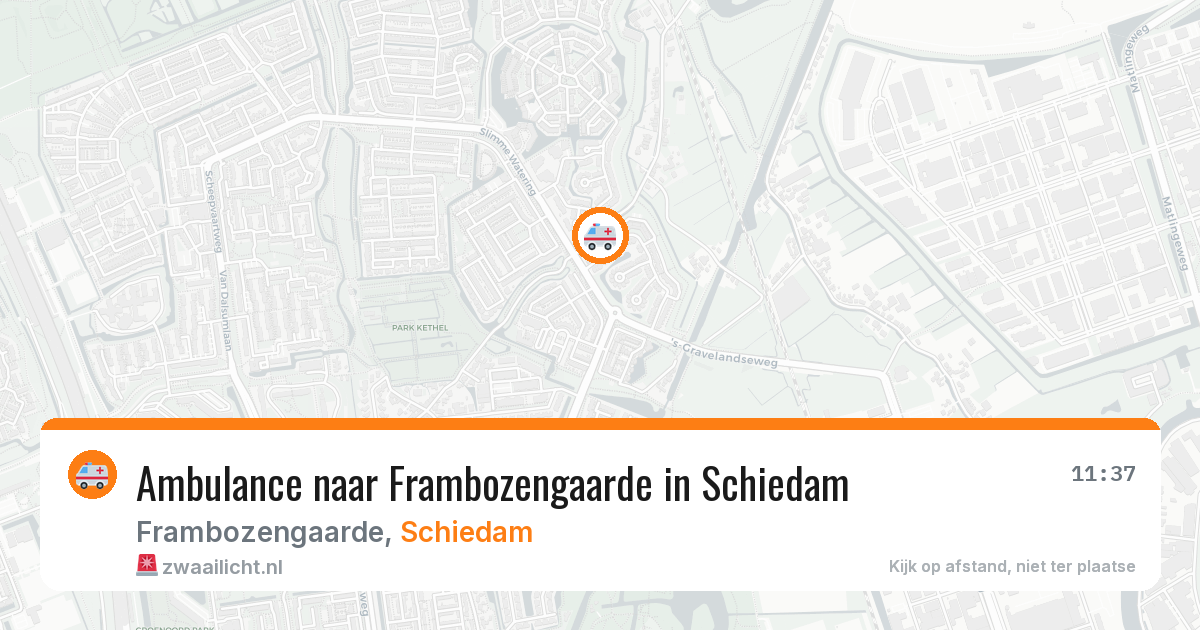 Ambulance naar Frambozengaarde in Schiedam — 4 jul 2026