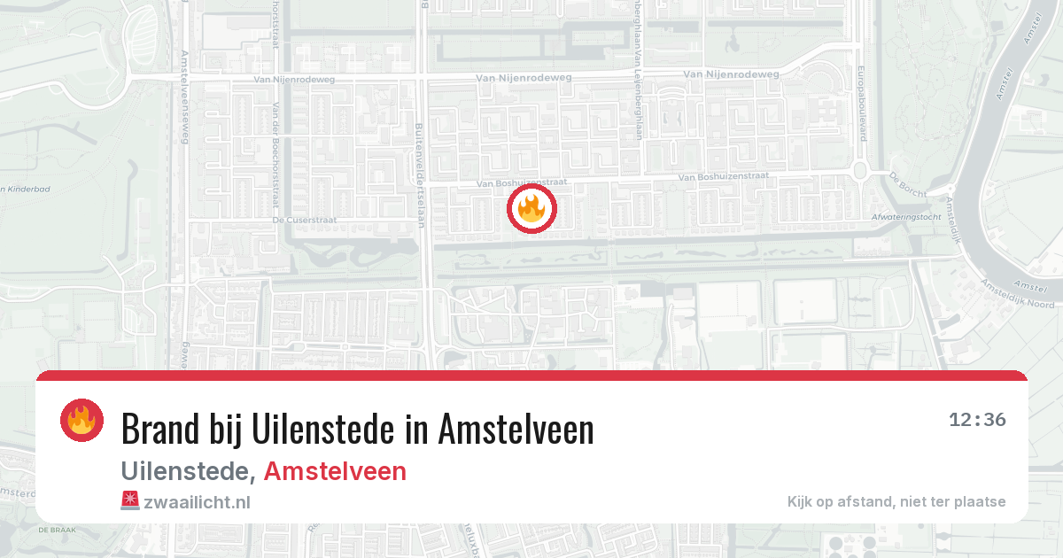 Brand bij Uilenstede in Amstelveen — 3 mrt 2026