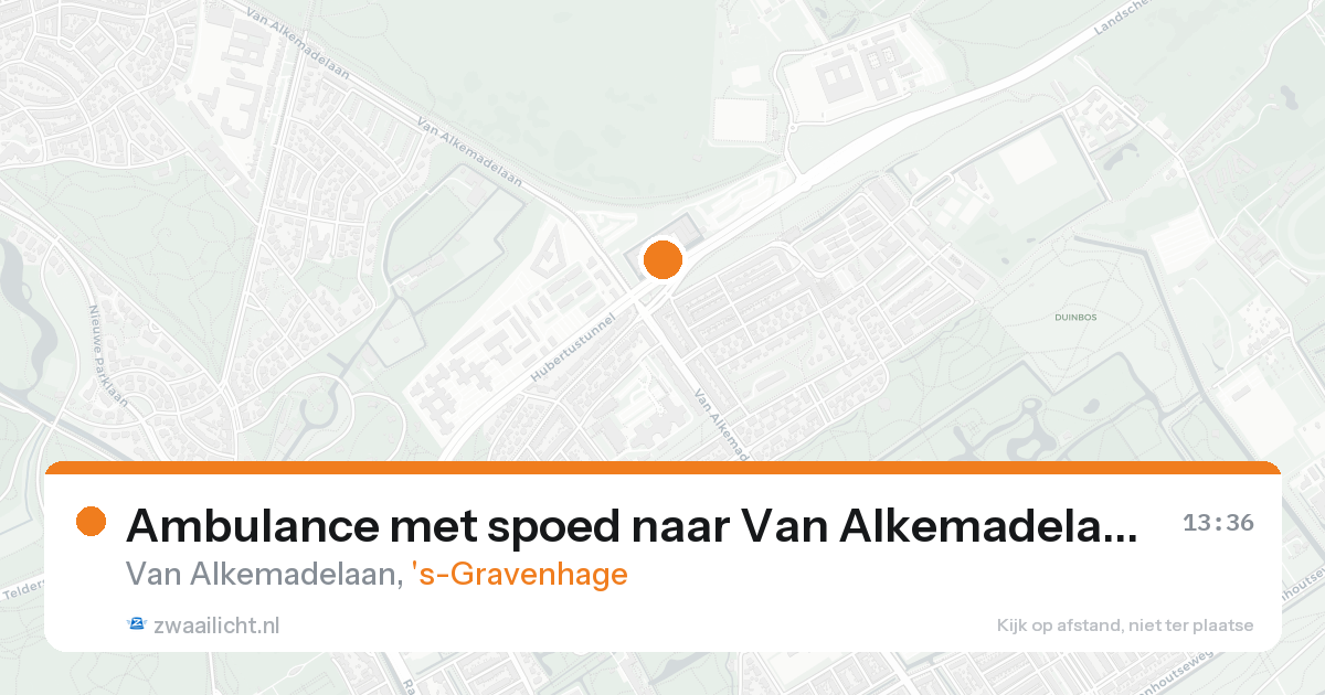 Ambulance met spoed naar Van Alkemadelaan in 's-Gravenhage — 22 aug 2026