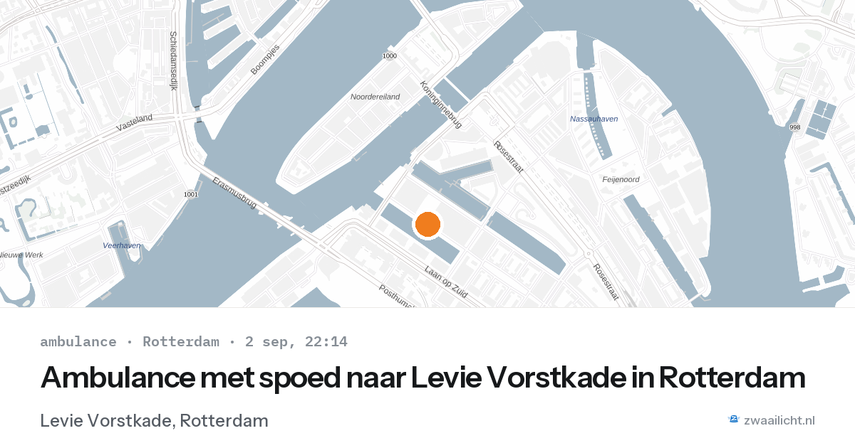 Ambulance met spoed naar Levie Vorstkade in Rotterdam — 2 sep 2026