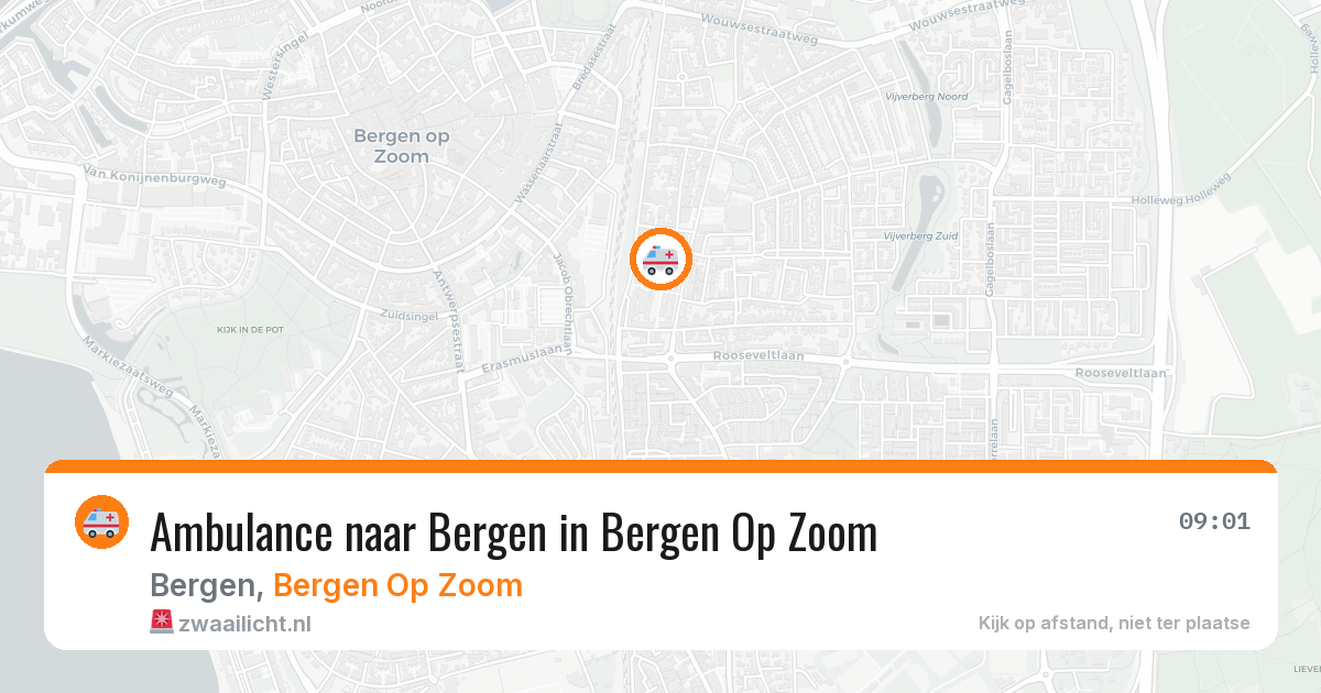 Ambulance naar Bergen in Bergen Op Zoom — 13 aug 2026