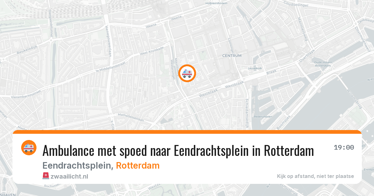 Ambulance met spoed naar Eendrachtsplein in Rotterdam — 29 jan 2026