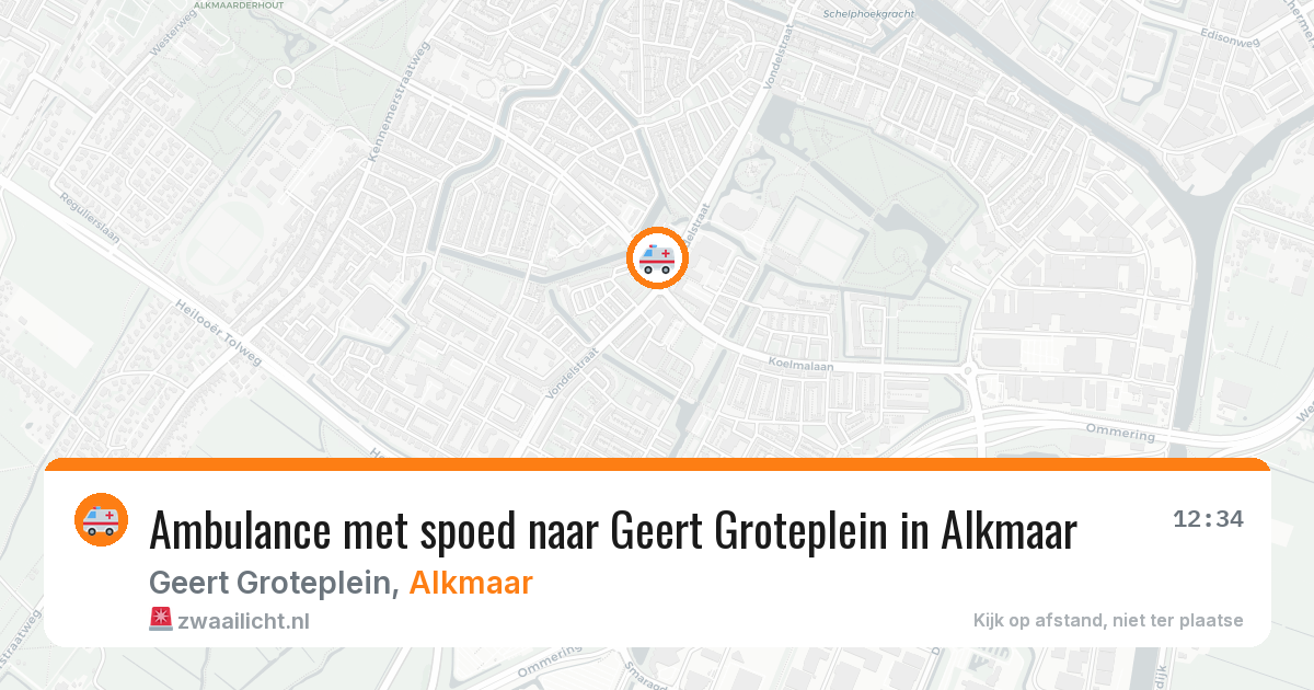Ambulance met spoed naar Geert Groteplein in Alkmaar — 29 apr 2026