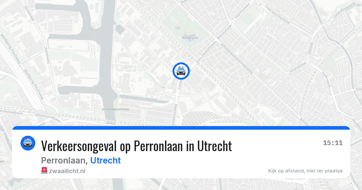 Verkeersongeval op Perronlaan in Utrecht — 7 jul 2026