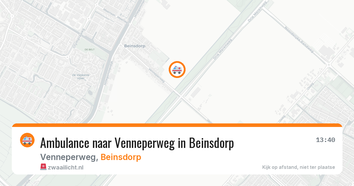 Ambulance naar Venneperweg in Beinsdorp — 10 apr 2026