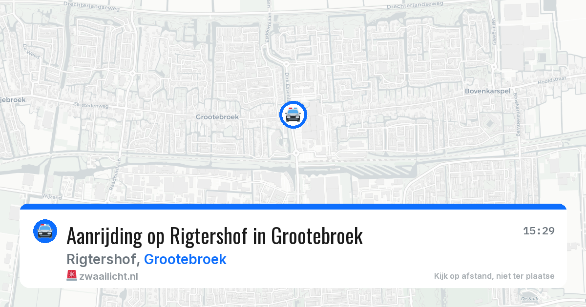 Aanrijding op Rigtershof in Grootebroek — 28 mei 2026