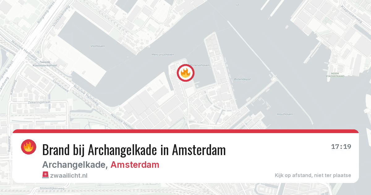 Brand bij Archangelkade in Amsterdam — 17 jun 2026