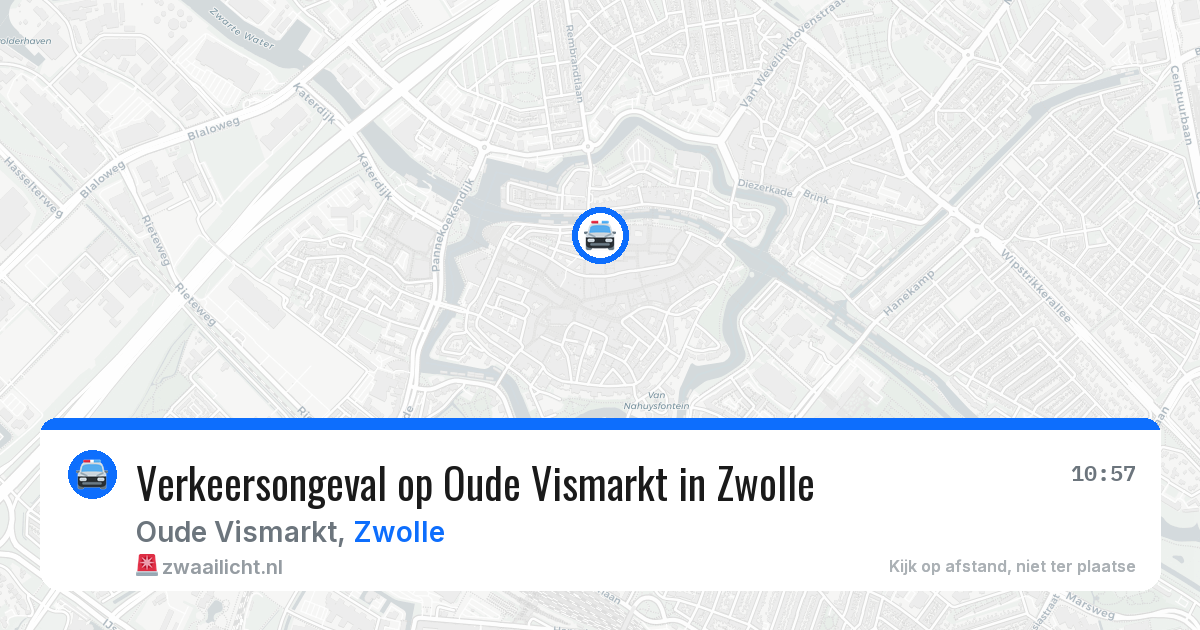 Verkeersongeval op Oude Vismarkt in Zwolle — 17 mrt 2026