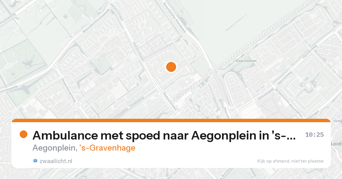 Ambulance met spoed naar Aegonplein in 's-Gravenhage — 24 aug 2026