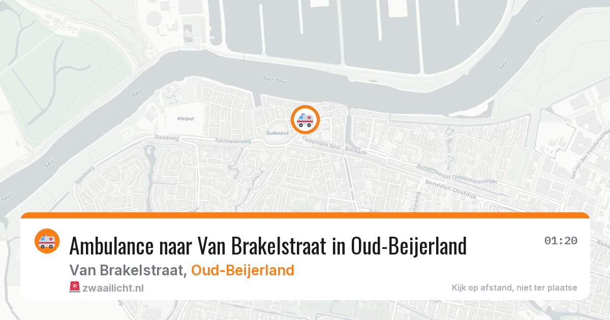 Ambulance naar Van Brakelstraat in Oud-Beijerland — 11 jun 2026