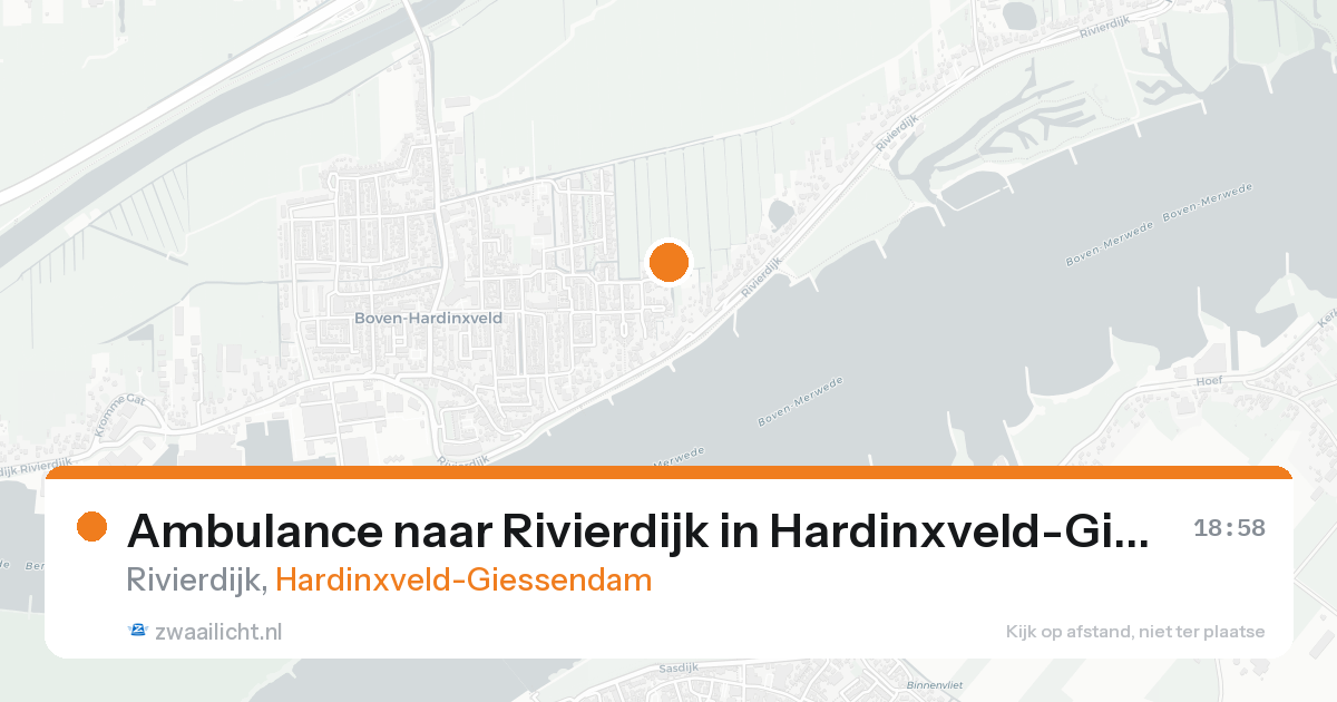 Ambulance naar Rivierdijk in Hardinxveld-Giessendam — 22 aug 2026