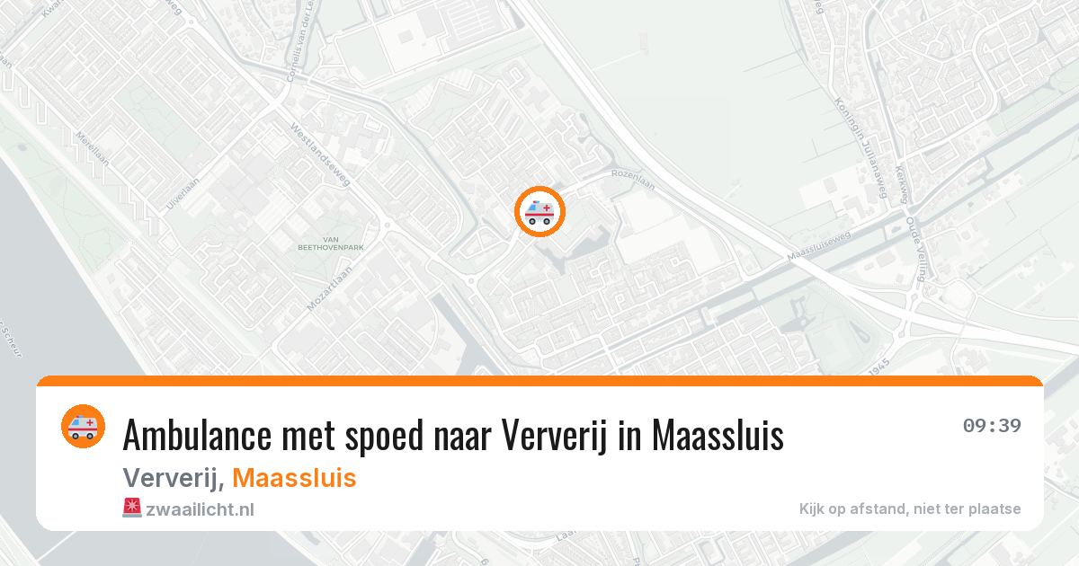 Ambulance met spoed naar Ververij in Maassluis — 5 jun 2026