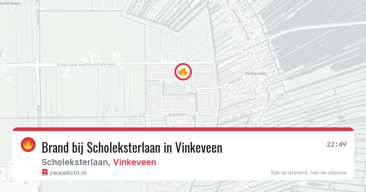 Brand bij Scholeksterlaan in Vinkeveen — 27 jun 2026