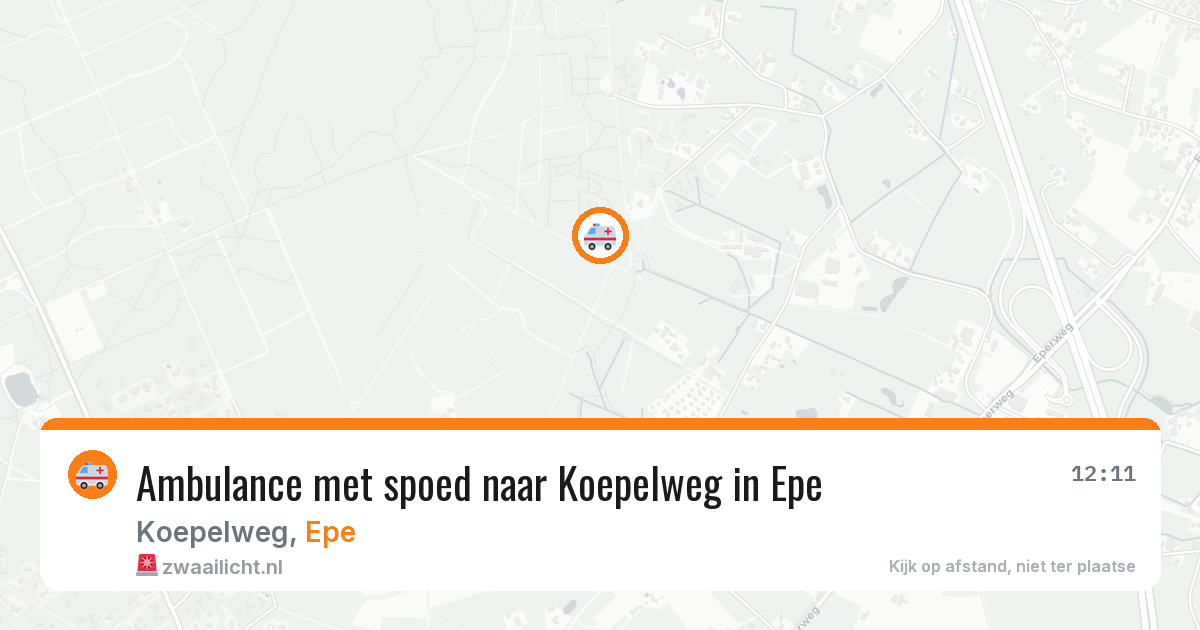 Ambulance met spoed naar Koepelweg in Epe — 1 jun 2026