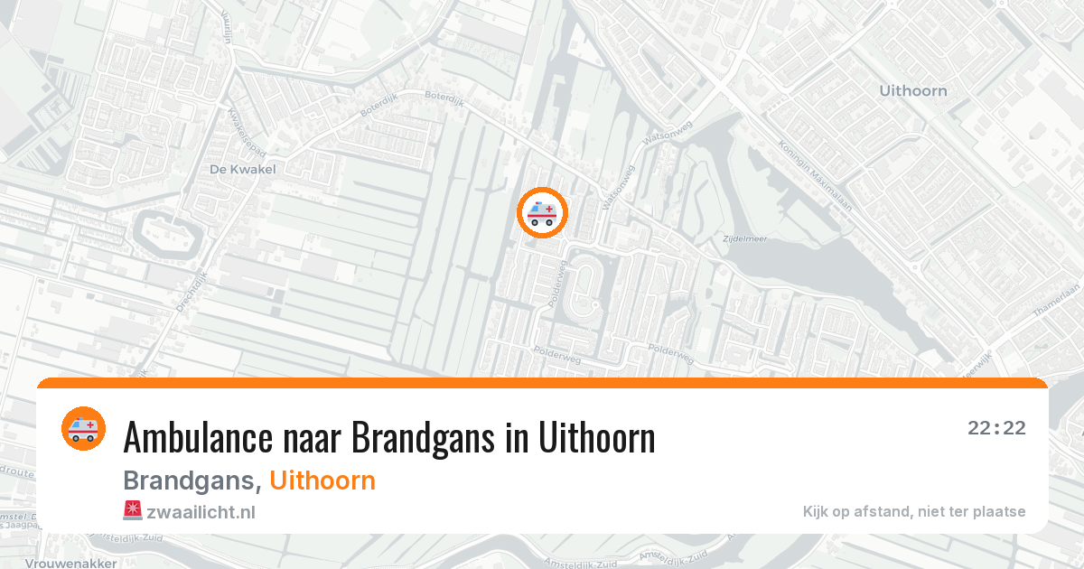 Ambulance naar Brandgans in Uithoorn — 31 mrt 2026