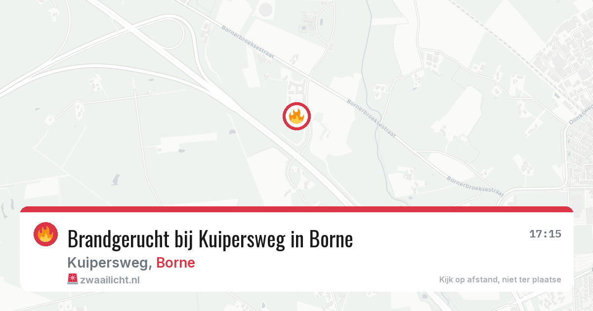 Brandgerucht bij Kuipersweg in Borne — 12 jul 2026