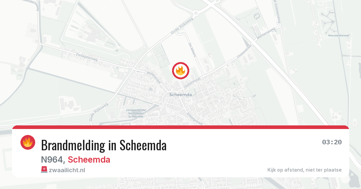 Brandmelding in Scheemda — 20 jun 2026
