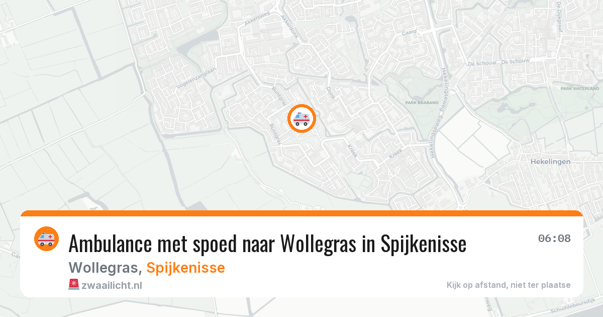 Ambulance met spoed naar Wollegras in Spijkenisse — 23 mei 2026