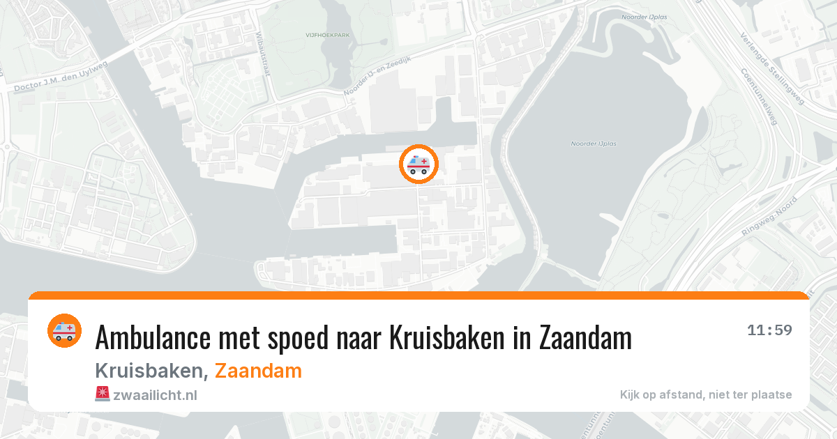 Ambulance met spoed naar Kruisbaken in Zaandam — 14 apr 2026