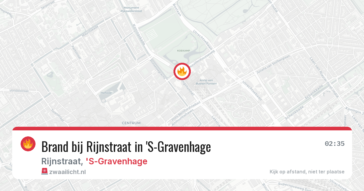 Brand bij Rijnstraat in 'S-Gravenhage — 6 mrt 2026