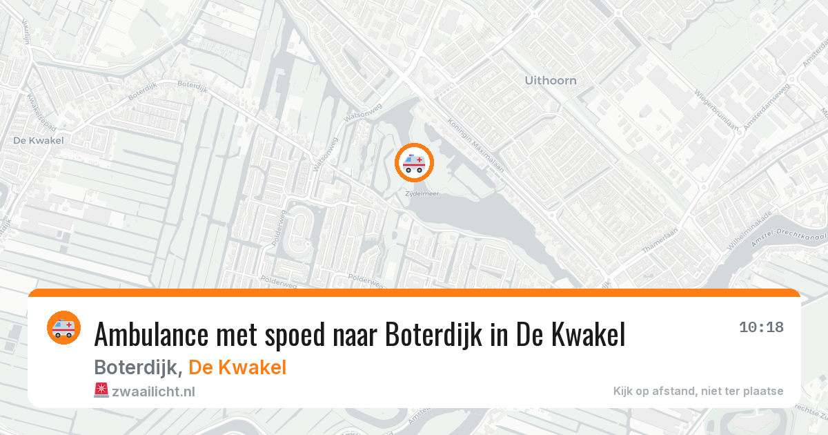 Ambulance met spoed naar Boterdijk in De Kwakel — 25 jun 2026
