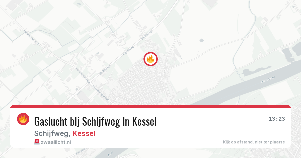 Gaslucht bij Schijfweg in Kessel — 10 jun 2026