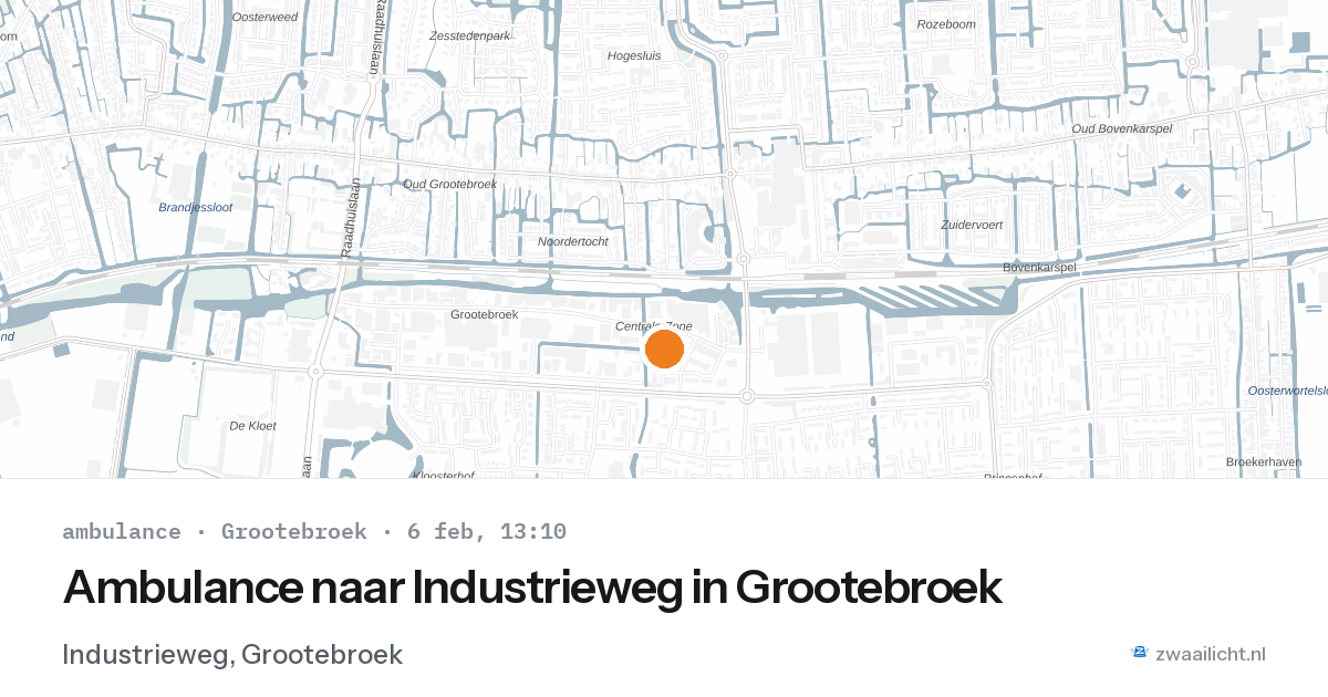Ambulance naar Industrieweg in Grootebroek — 6 feb 2026