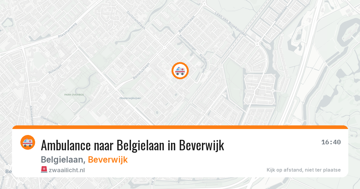 Ambulance naar Belgielaan in Beverwijk — 6 jul 2026