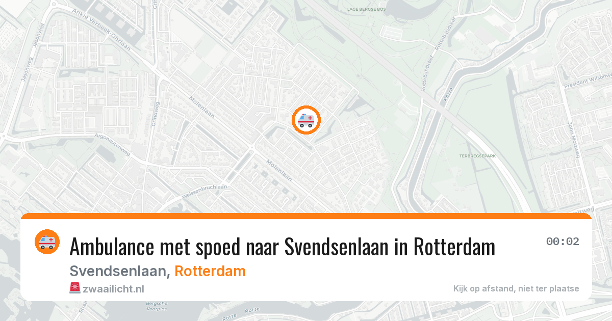 Ambulance met spoed naar Svendsenlaan in Rotterdam — 6 mrt 2026