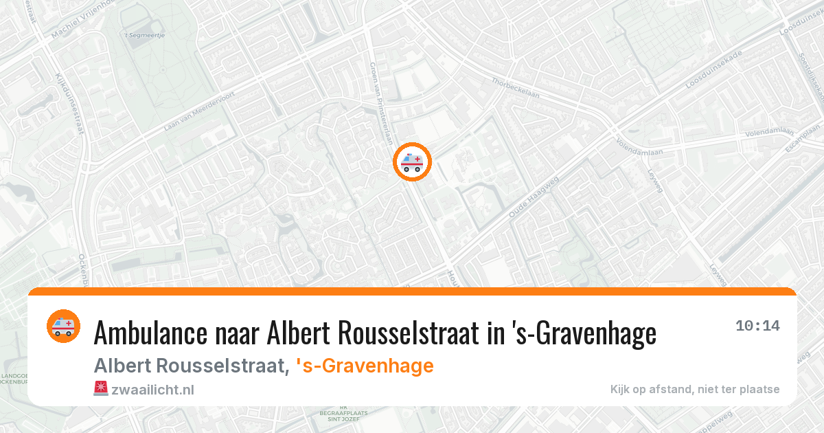 Ambulance naar Albert Rousselstraat in 's-Gravenhage — 5 aug 2026
