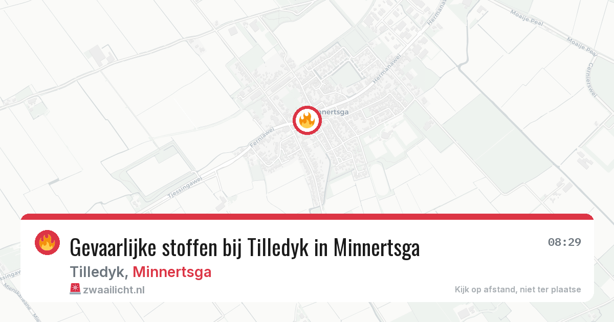 Gevaarlijke stoffen bij Tilledyk in Minnertsga — 11 mrt 2026
