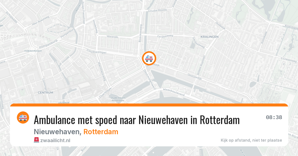 Ambulance met spoed naar Nieuwehaven in Rotterdam — 21 jun 2026