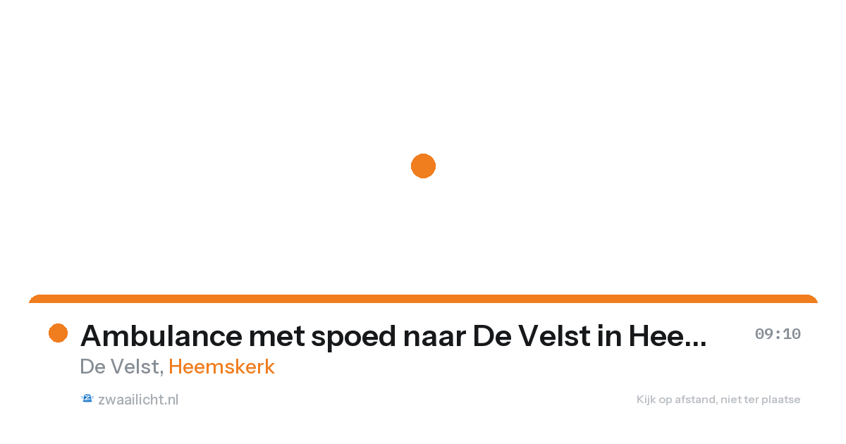 Ambulance met spoed naar De Velst in Heemskerk — 24 aug 2026