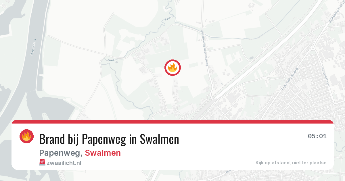 Brand bij Papenweg in Swalmen — 30 mei 2026