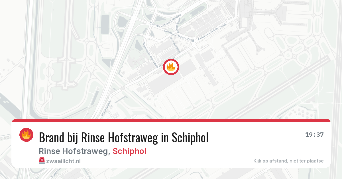 Brand bij Rinse Hofstraweg in Schiphol — 11 aug 2026