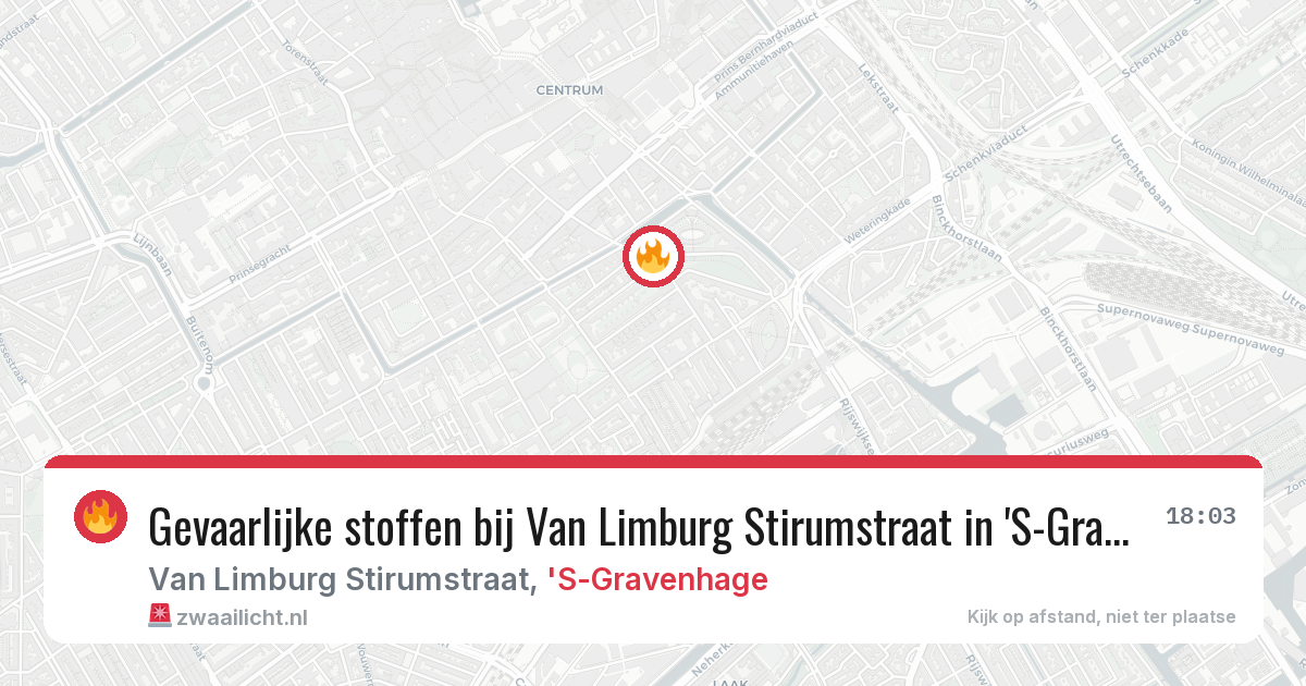 Gevaarlijke stoffen bij Van Limburg Stirumstraat in 'S-Gravenhage — 23 jun 2026