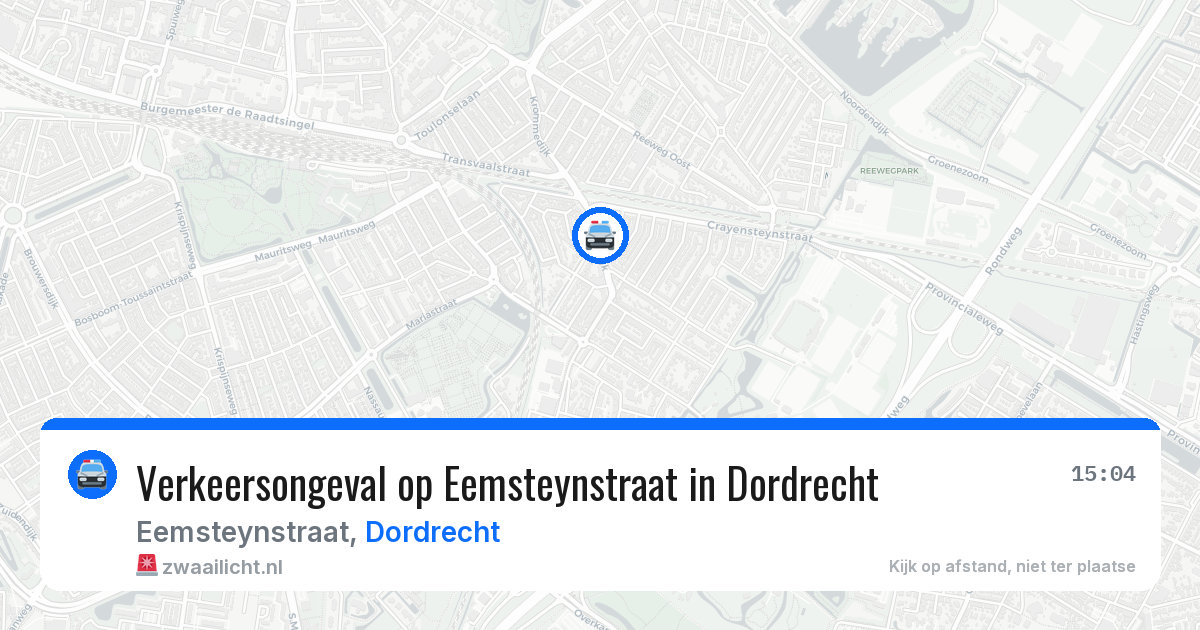 Verkeersongeval op Eemsteynstraat in Dordrecht — 27 jan 2026