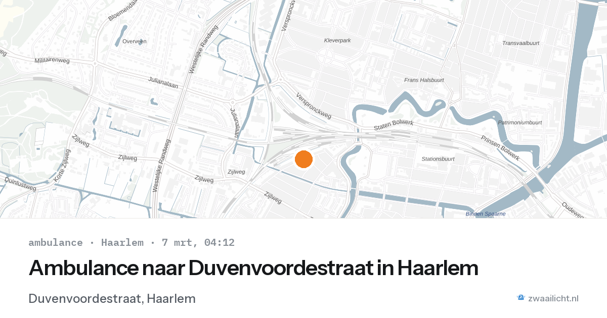 Ambulance naar Duvenvoordestraat in Haarlem — 7 mrt 2026