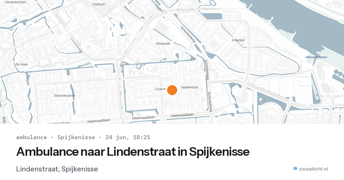 Ambulance naar Lindenstraat in Spijkenisse — 24 jun 2026