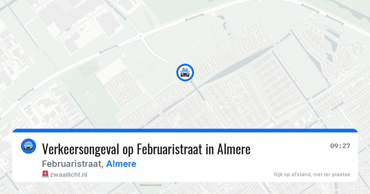 Verkeersongeval op Februaristraat in Almere — 1 jul 2026