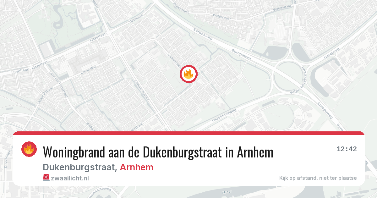 Woningbrand aan de Dukenburgstraat in Arnhem — 14 mei 2026
