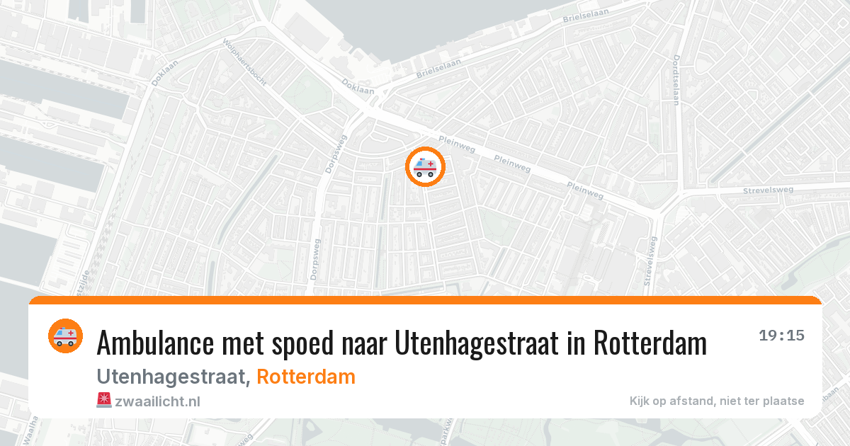 Ambulance met spoed naar Utenhagestraat in Rotterdam — 31 mrt 2026