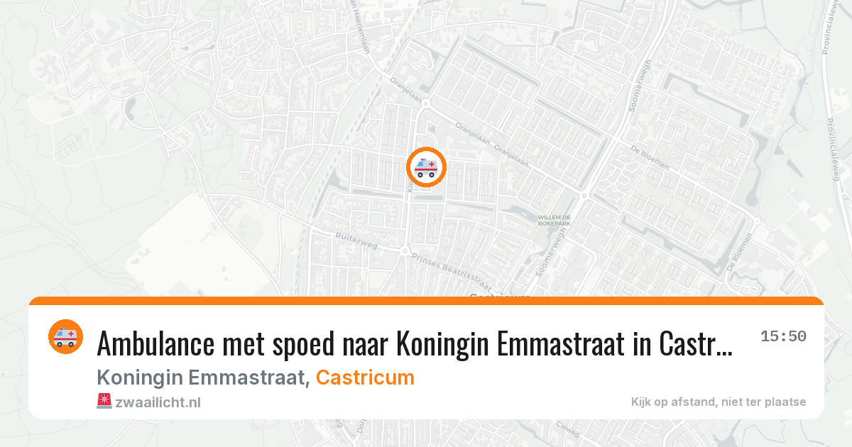 Ambulance met spoed naar Koningin Emmastraat in Castricum — 17 jul 2026